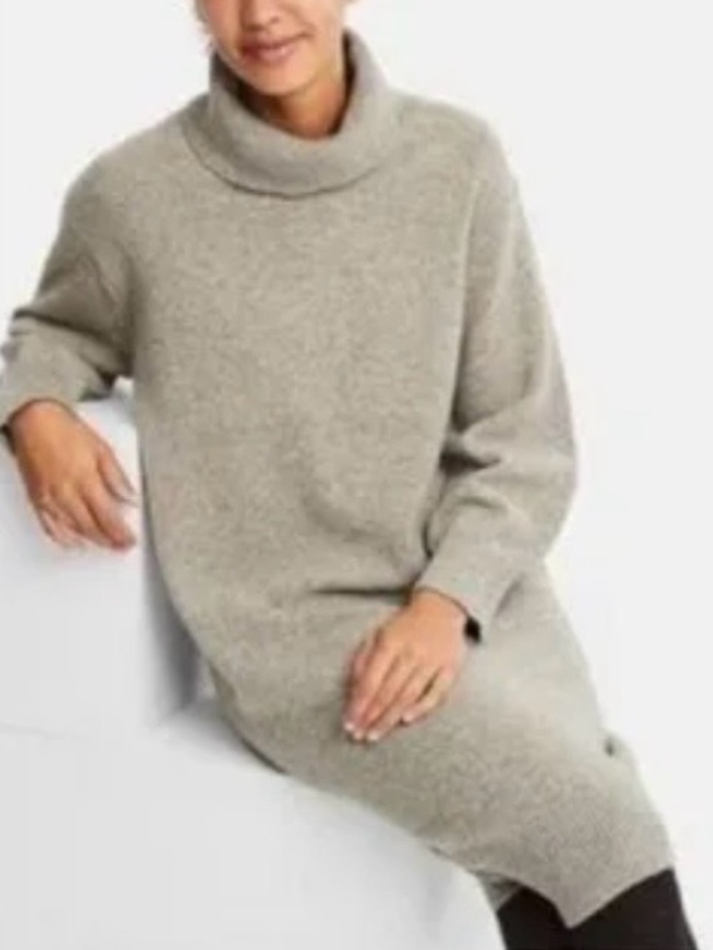 Uniqlo 100% Wool Turtleneck Sweater Dress